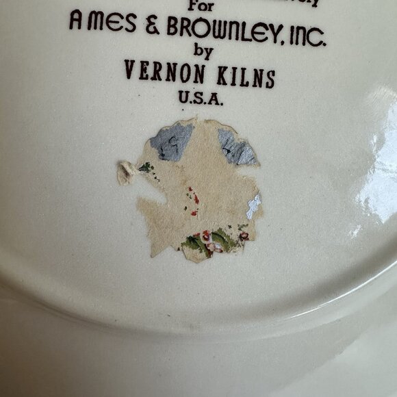 Vintage Vernon Kilns 10‎ 1/4” Norfolk Virginia Tidewater Collector Plate Brown - Picture 5 of 5